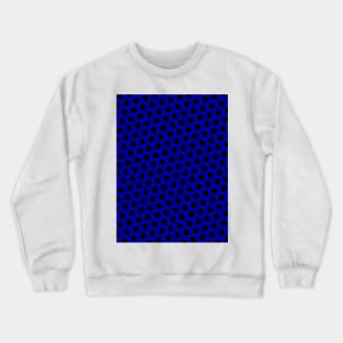 Pattern hexagon blue on black background Crewneck Sweatshirt